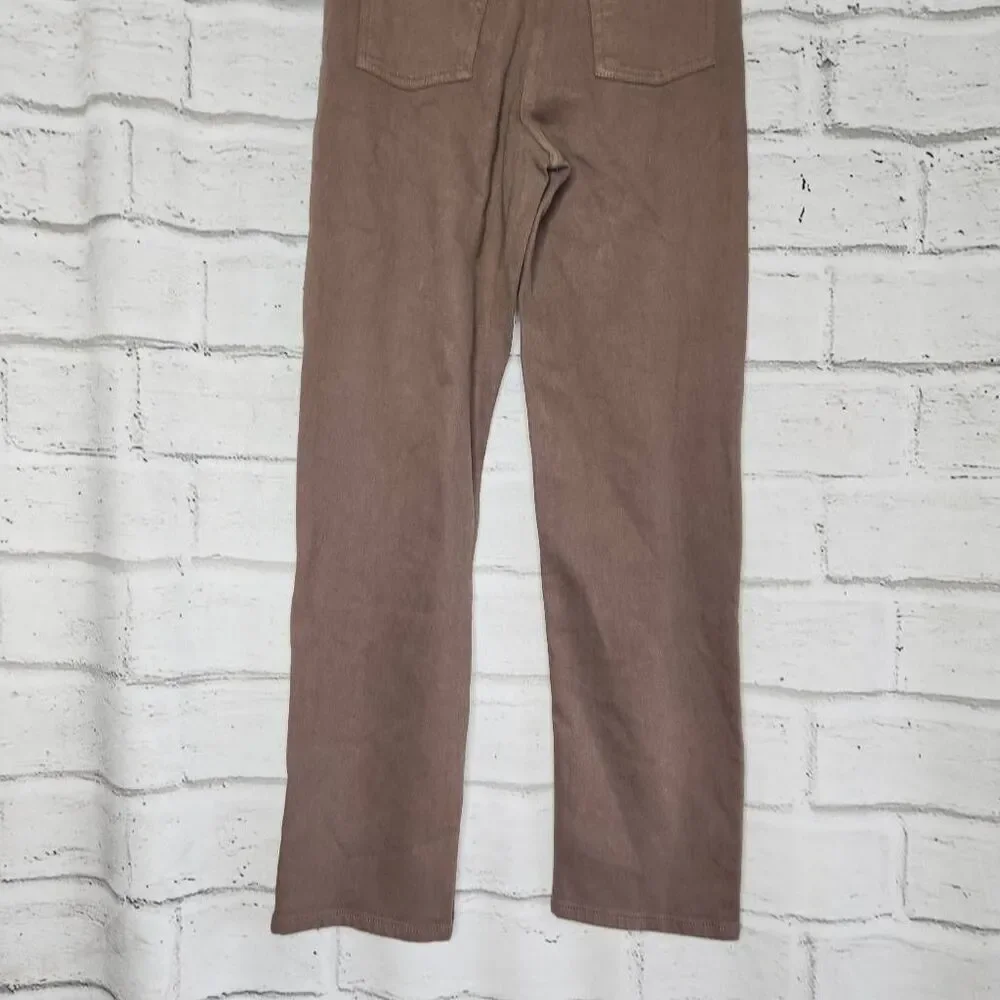 Wilfred Free Aritzia Womens Brown The Melina High Rise Straight Leg Jeans Size 2